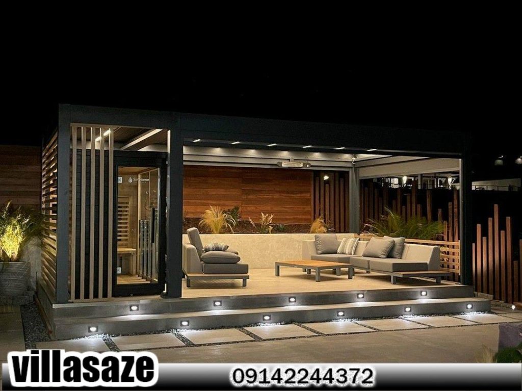 آلاچیق فلزی ویلایی مدرن 