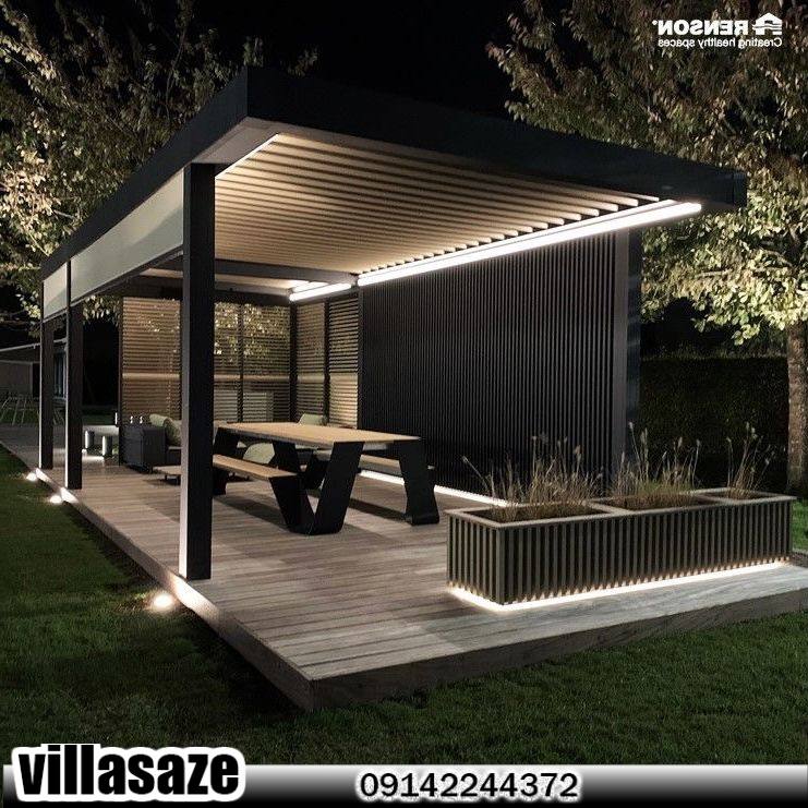 آلاچیق فلزی چوبی ویلایی