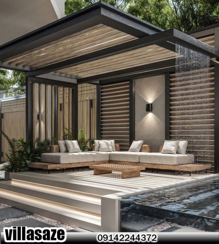 آلاچیق فلزی چوبی ویلایی