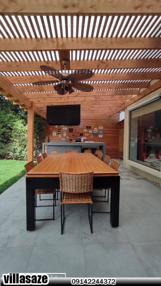 آلاچیق چوبی ویلایی