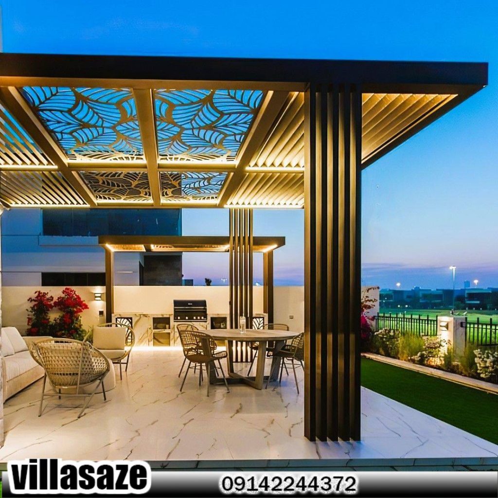 آلاچیق فلزی ویلایی مدرن