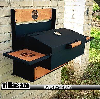 باربیکیو ذغالی دیواری فضای باز 