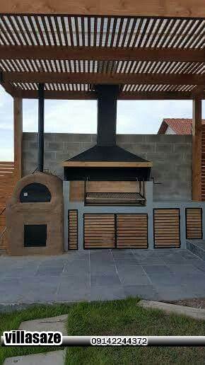 باربیکیو ذغالی ویلایی فضای باز