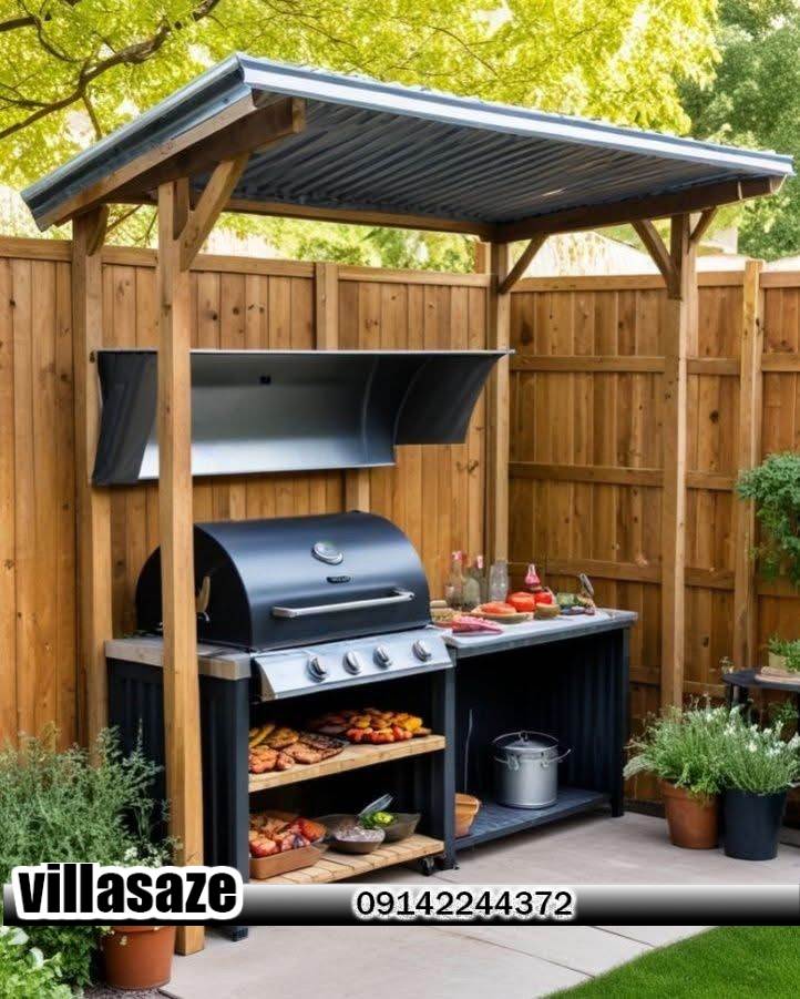 باربیکیو ذغالی گازی ویلایی مدرن