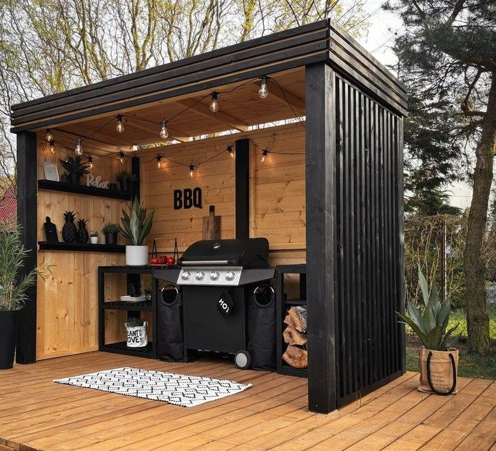 باربیکیو گازی ویلایی در آلاچیق فلزی 