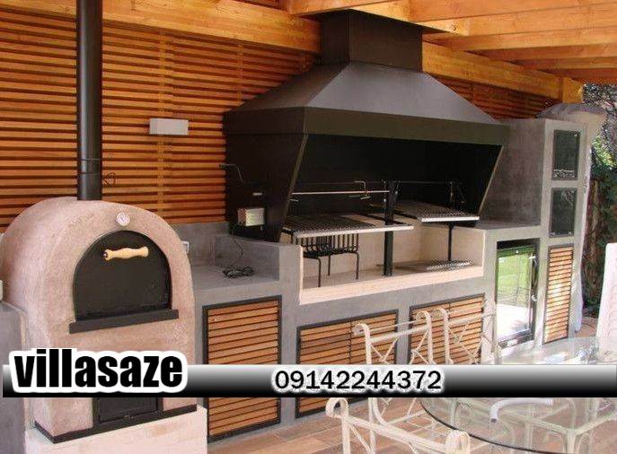 باربیکیو ذغالی ویلایی مناسب باغ ویلا در فضای باز