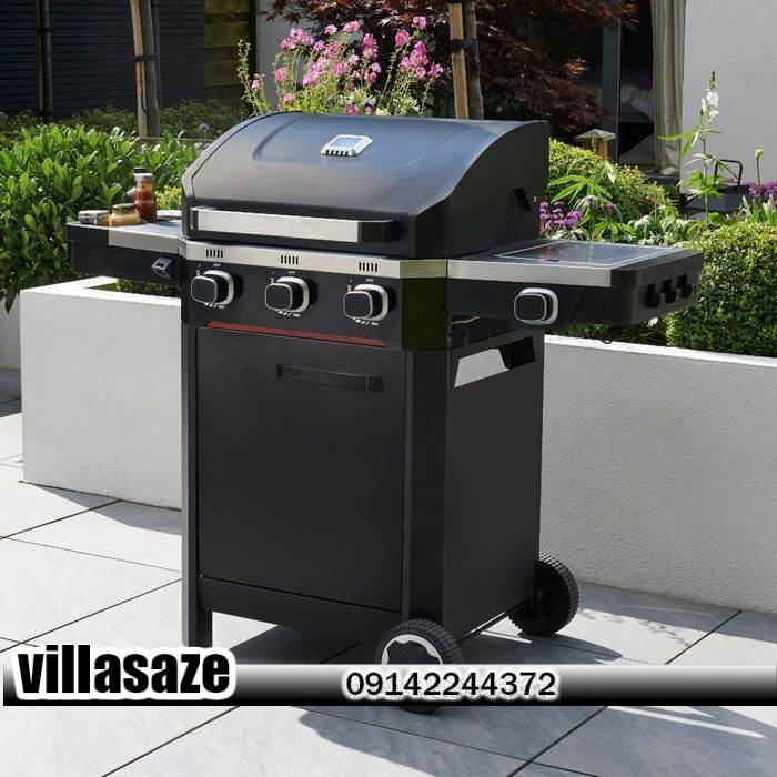 باربیکیو ذغالی گازی ویلایی چرخ دار مناسب فضای باز