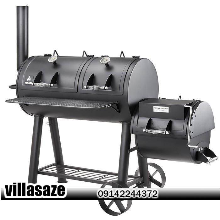 باربیکیو گازی ذغالی چرخ دار با رنگ گوره ای فضای باز