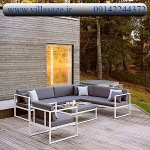 مبلمان فلزی ویلایی مناسب باغ