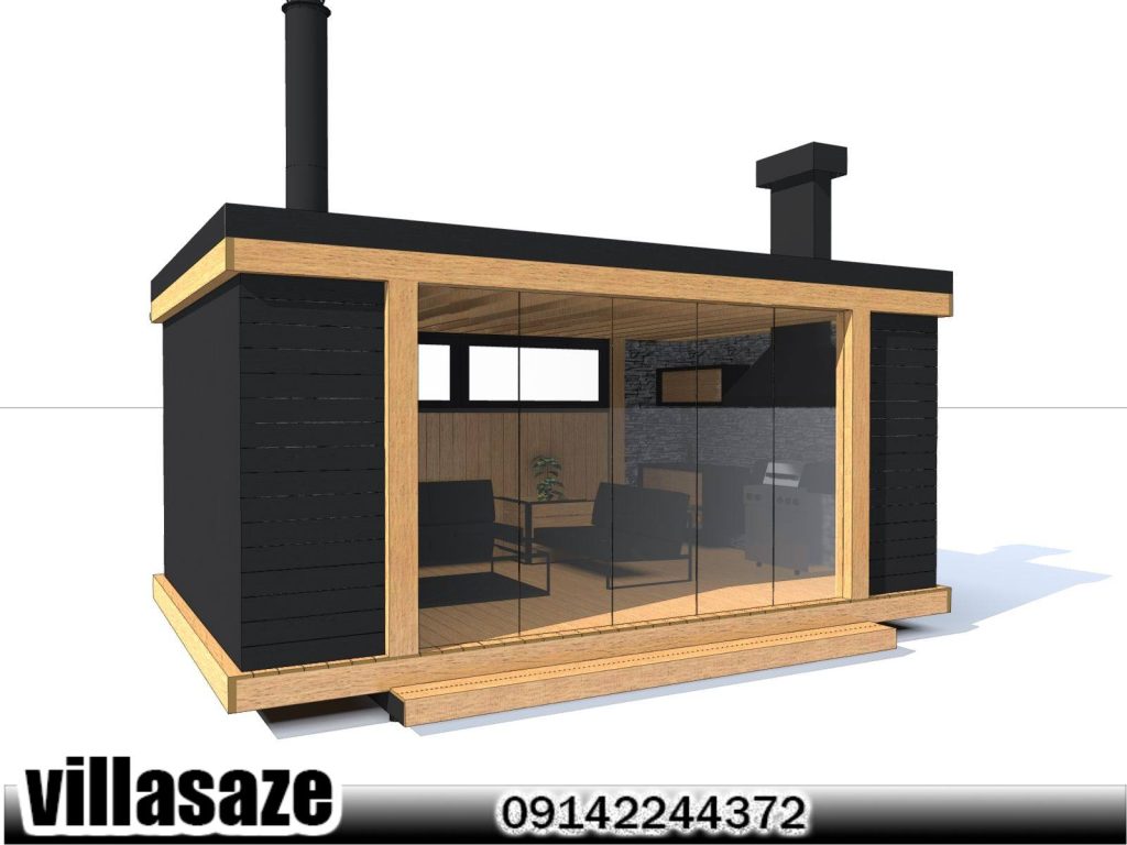 آلاچیق چوبی فلزی فضای باز