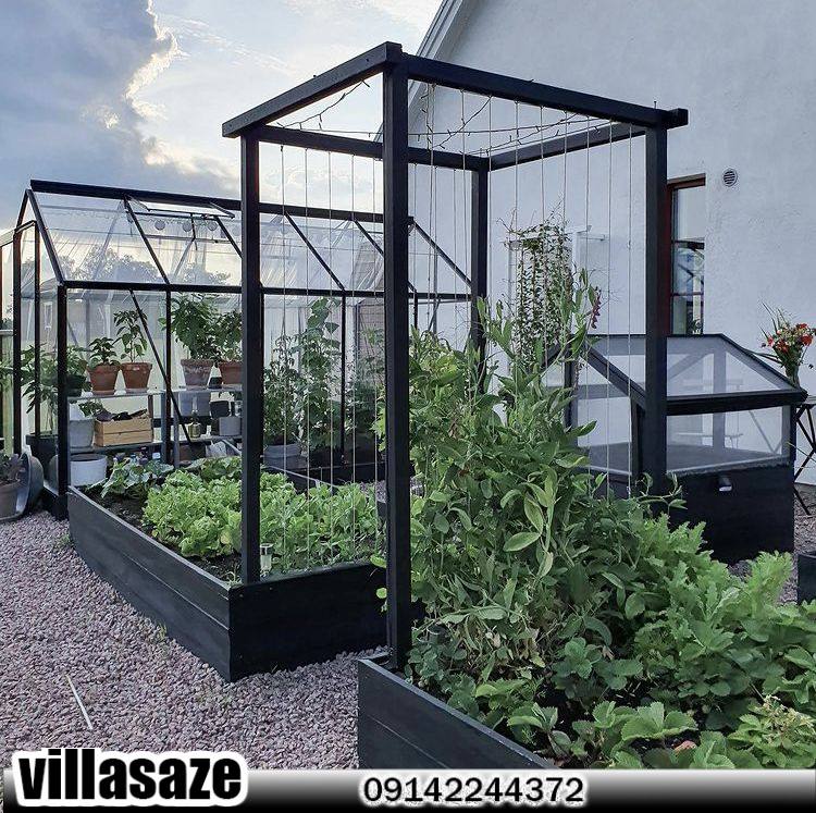 آلاچیق فلزی شیشه ای ویلایی